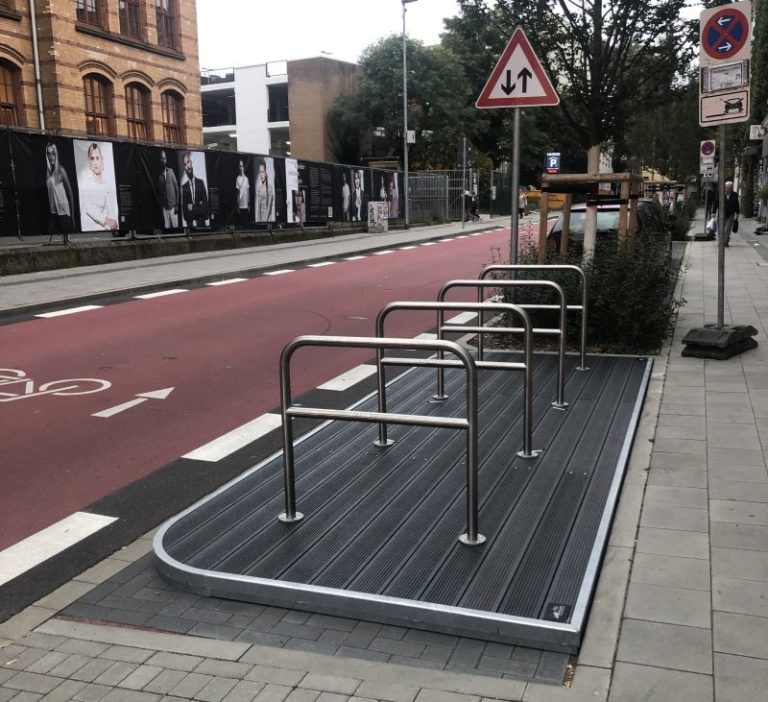 Lothringerstraße: „Fahrradflunder“ sorgt für neue Fahrradparkplätze