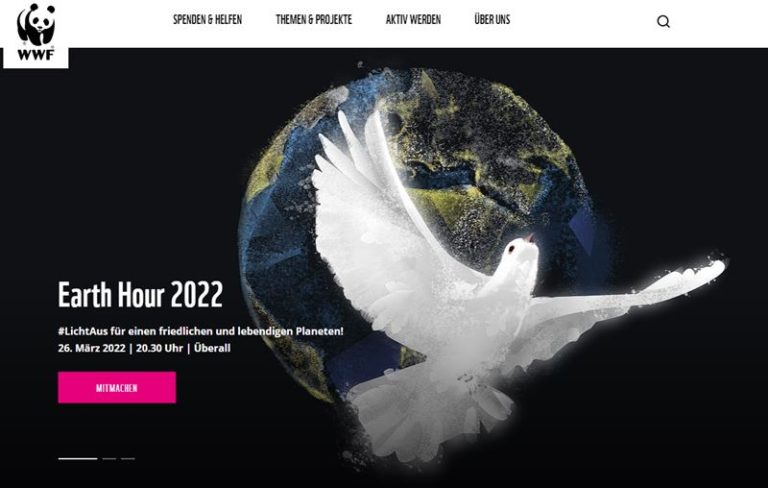 Earth Hour 2022: Licht aus für eine friedliche und lebendige Welt
